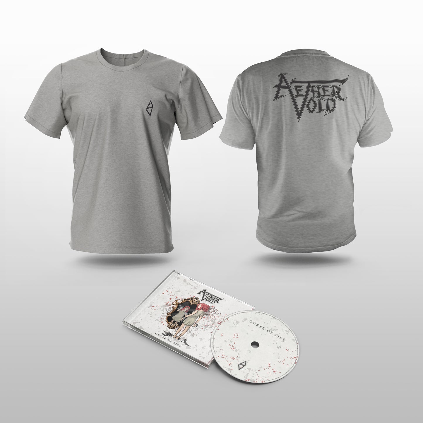 AETHER VOID - [BUNDLE]: Symbol & Logo T-Shirt + Curse of Life [CD]